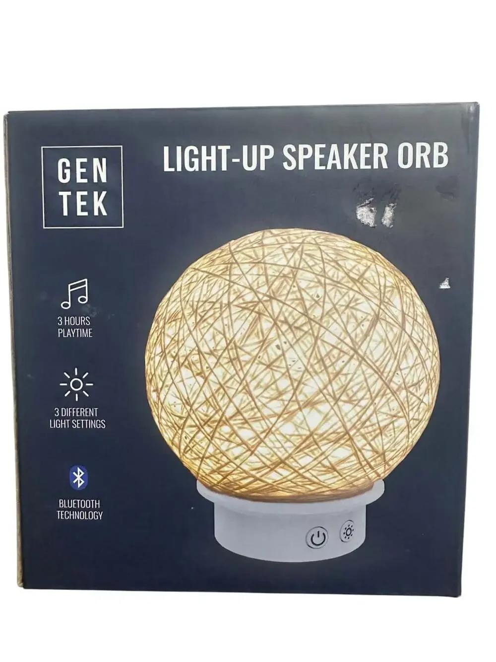 GenTek Light-Up Speaker Orb Bluetooth LED Table Lamp